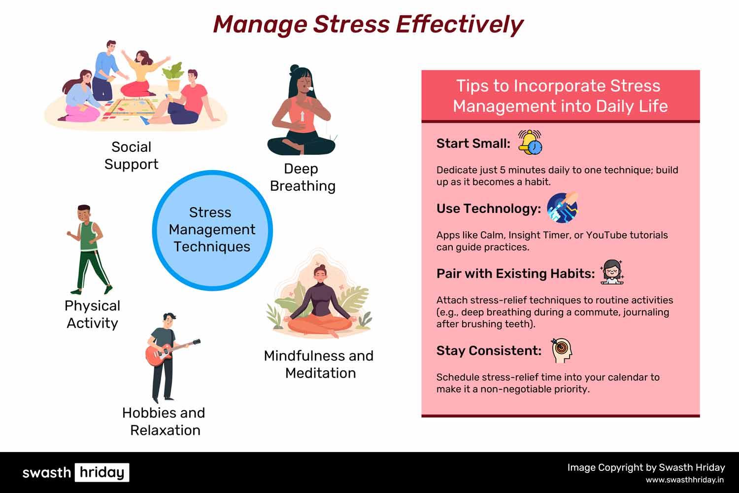 Stress Management Techniques: Incorporate Daily for Better Well-being स्वस्थ हृदय के लिए रोज़ाना की आदतें: छोटे बदलाव जो बड़ा फर्क ला सकते हैं