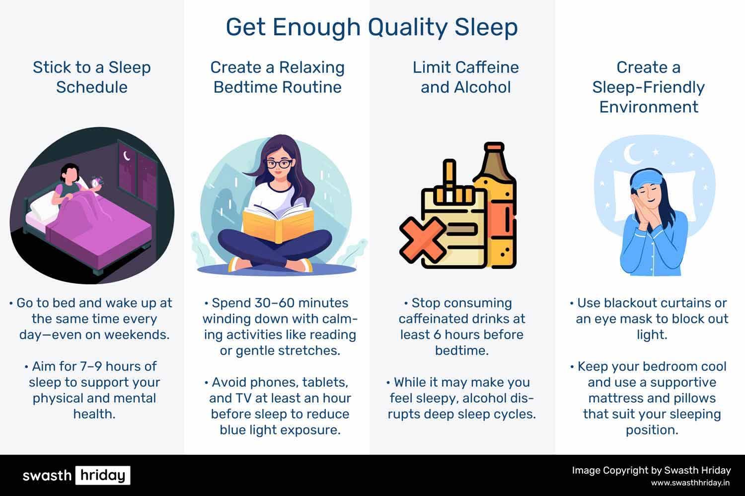 Healthy Sleep Routine: Tips for Better Sleep Quality स्वस्थ हृदय के लिए रोज़ाना की आदतें: छोटे बदलाव जो बड़ा फर्क ला सकते हैं
