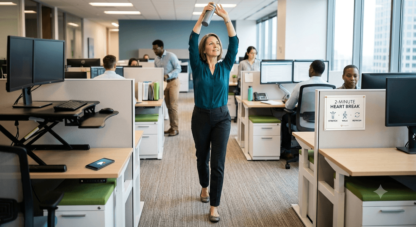 The 2-Minute Break Every Office Worker Needs for Heart Health